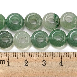 天然石グリーンアベンチュリンビーズ連売り  ロンデル  10~10.5x4~4.5mm  穴：1.2mm  約20個/連  7.95''（20.2センチメートル）&nbsp;G-P536-A02-01