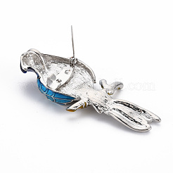 Natural Black Lip Shell Eagle Brooch with Enamel&nbsp;PALLOY-Q438-010C-RS