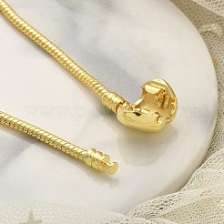 ジュエリー作りのための真鍮ヨーロッパスタイルのブレスレット  18KGP本金メッキ  7-1/8インチ（18cm）&nbsp;BJEW-S158-17G