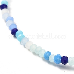 Faceted Round Glass Beads Stretch Bracelet for Teen Girl Women&nbsp;BJEW-JB07072-02