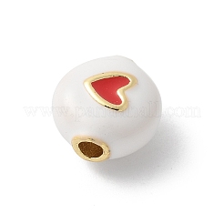 Brass Enamel Beads&nbsp;KK-P294-53G-02