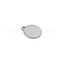 変色しない201ステンレススチール機械研磨ペンダント  陰陽  ステンレス鋼色  17x14x2.8mm  穴：1.2mm&nbsp;STAS-G261-27P