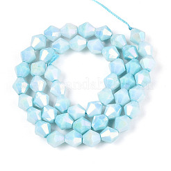 Anti-Tarnish Electroplate Glass Beads Strands&nbsp;GLAA-T025-8mm-12D