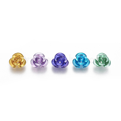 アルミビーズ  3  - 花びらの花  ミックスカラー  8.5~9x4.5mm  穴：1mm  約950個/袋&nbsp;FALUM-T001-01B-M