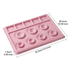 プラスチックブレスレットデザインボード  長方形  ピンク  26.4x35.3x1.5cm&nbsp;ODIS-P012-01A