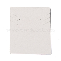 厚紙ネックレスイヤリングセットディスプレイカード  長方形  ホワイト  花柄  6.4x5.1x0.02cm  100個/袋&nbsp;X-CDIS-A002-C-03A