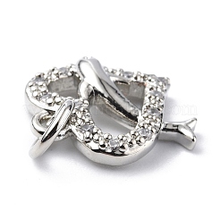 Brass Micro Pave Cubic Zirconia Charms&nbsp;ZIRC-F131-15P