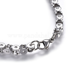Non-Tarnish 304 Stainless Steel Chain Necklaces&nbsp;NJEW-F242-15P-C