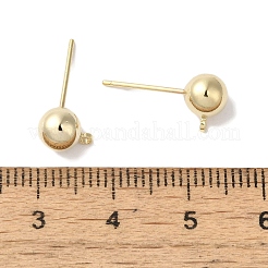 Brass Studs Earrings Finding&nbsp;KK-K383-03C-G