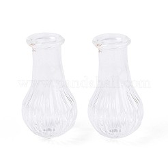 ガラスボトル  ビーズの容器  透明  2.95~3.05x1.55~1.6cm  穴：6mm&nbsp;AJEW-N002-04