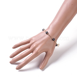 Natural Cultured Freshwater Pearl Beads Link Bracelets&nbsp;BJEW-JB04818-02