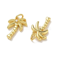 Brass Micro Pave Clear Cubic Zirconia Pendants&nbsp;KK-CBAD9DF-10G