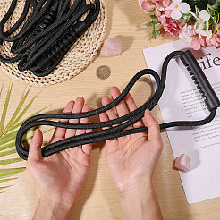 ABSとポリエステルラテックス製の頑丈な収納ストラップ  ブラック  1520x22mm&nbsp;AJEW-WH0596-858C