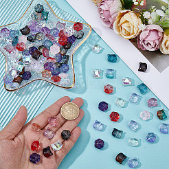 120Pcs 2 Styles Transparent Glass Beads&nbsp;GLAA-SC0003-01