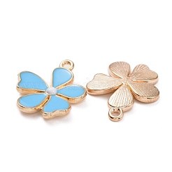 合金エナメルチャーム  花  ライトゴールド  ミックスカラー  20x18x3mm  穴：1.4mm&nbsp;ENAM-R058-01