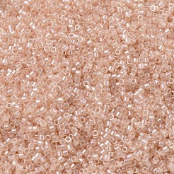 MIYUKIデリカビーズ  シリンダー  日本製シードビーズ  11/0  （db1479)透明な淡い桃の光沢  1.3x1.6mm  穴：0.8mm  約10000個/袋  50 G /袋&nbsp;SEED-X0054-DB1479