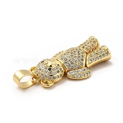 Rack Plating Brass Micro Pave Cubic Zirconia Pendants&nbsp;KK-E072-29G