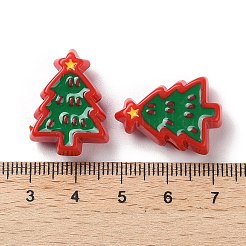 Christmas Decorations Theme Opaque Acrylic Bead with Enamel&nbsp;OACR-Z021-01A