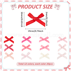 240Pcs 12 Colors Polyester Costume Accessories&nbsp;DIY-PH0028-75A
