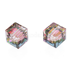 透明ガラスビーズ  ABカラー  多面カット  混合図形  フラミンゴ  7~10x7~10x5~9.5mm  穴：1~1.5mm&nbsp;EGLA-N002-49-B02