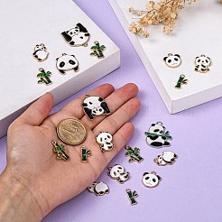32Pcs 8 Style Alloy Enamel Pendants&nbsp;ENAM-SZ0002-54