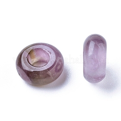 天然アメジストヨーロピアンビーズ  大穴ビーズ  ロンデル  12x6mm  穴：5mm&nbsp;G-G740-12x6mm-13