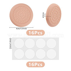 シリコン家具パッド2セット  椅子の脚パッド  フラットラウンド  桃パフ  167x80x1mm&nbsp;AJEW-DC0004-09A