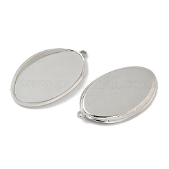 304ステンレススチールペンダントカボションセッティング  オーバル  ステンレス鋼色  トレイ：17x28mm  32.5x20x3mm  穴：1.4mm&nbsp;STAS-D127-11P