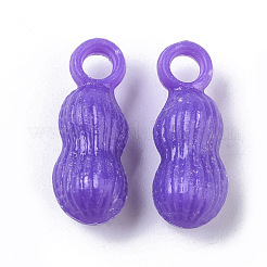 オペークアクリルパーツ  ピーナッツ  ミックスカラー  20x8x7mm  穴：3mm  約1100個/500g&nbsp;MACR-N008-15