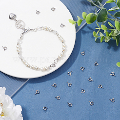 304ステンレススチールスプリングリング留め金  ステンレス鋼色  5x1.5mm  穴：1.5mm  40個/箱&nbsp;STAS-UN0035-87