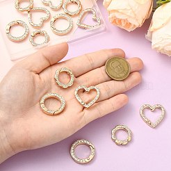 15Pcs 3 Styles Zinc Alloy Spring Gate Rings&nbsp;FIND-CJ0004-77