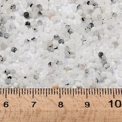 天然トルマリン石英/ブラックルチルクォーツビーズ  穴なし/ドリルなし  ラウンド  1.5mm&nbsp;G-Z016-09A