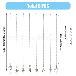 Tibetan Style Alloy Ceiling Fan Pull Chain Extenders&nbsp;PALLOY-AB00177