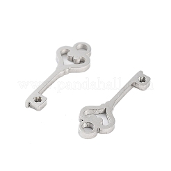 変色しない316サージカルステンレスペンダント  レーザー切断  キーチャーム  ステンレス鋼色  15.5x5.5x1mm  穴：1.5mm&nbsp;STAS-C096-02P