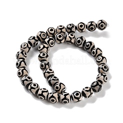 Natural Tibetan 3-Eye dZi Agate Beads Strands&nbsp;G-B084-A08-02