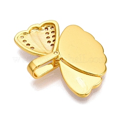 Brass Micro Pave Cubic Zirconia Pendants&nbsp;KK-T070-41G