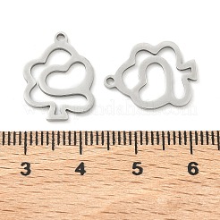 Hollow 201 Stainless Steel Pendants&nbsp;STAS-F337-10E-P
