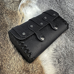 レザーウエストバッグとベルトセット  合金バックル  ブラック  175x100x45mm&nbsp;AJEW-CL0003-58B