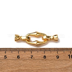 真鍮製折りたたみ式クラスプ  ニッケルフリー  オーバル  18KGP本金メッキ  36mm&nbsp;KK-Z121-26G