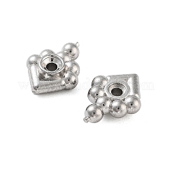 変色しない304ステンレススチール製金具  ステンレス鋼色  9x6.5x2.5mm  穴：1.2mm&nbsp;STAS-L082-004P-01