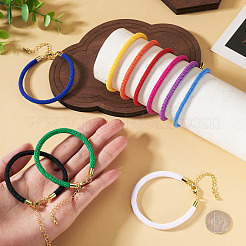 10Pcs 10 Colors Round Nylon Milan Cord Bracelet Making&nbsp;BJEW-TA0001-25