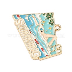 Sports Alloy Enamel Pendants&nbsp;LS-ENAM-I074-01G-03