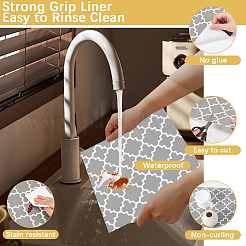 PVC 棚ライナー  キッチンキャビネットと引き出し用  グレー  300mm  3m / pc&nbsp;AJEW-WH20007-51A-04