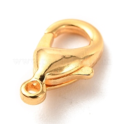 真鍮カニカン  長持ちメッキ  18KGP本金メッキ  12x6x4mm  穴：1mm&nbsp;KK-F824-104B-G