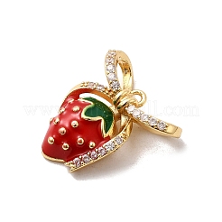 Brass Micro Pave Cubic Zirconia Pendants&nbsp;KK-Z131-15G-03
