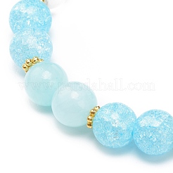Synthetic Crackle Quartz & Natural Yellow Jade Beaded Stretch Bracelet&nbsp;BJEW-JB08527-02