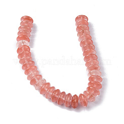 チェリークォーツガラスビーズ連売り  ソーサービーズ  ロンデル  12x5.5~6.5mm  穴：1.2mm  約33個/連  7.80~8.82インチ（19.8~22.4cm）&nbsp;G-F743-05A