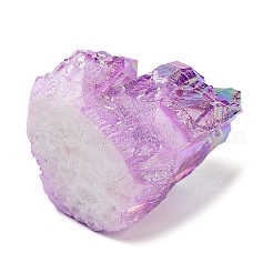 Electroplated Natural Druzy Quartz Crystal Cluster Ornaments&nbsp;RABO-PW0001-179C
