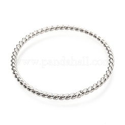 変色しない304ステンレススチールオープン丸カン  ツイストラウンド  ステンレス鋼色  35.5x2mm  12ゲージ  内径：31mm&nbsp;STAS-I178-08B