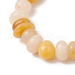 Natural Topaz Jade Beaded Stretch Bracelets for Unisex&nbsp;BJEW-JB12068-02